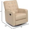 imageDelta Home Grant Glider Swivel Chair Featuring LiveSmart CulpStainResistant Repels Moisture Kid ampamp PetFriendly Fabric Adult LinenSisal