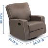 imageChambers Bay Recliner Glider Swivel Chair Adult Graphite wDove Grey Welt
