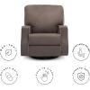 imageChambers Bay Recliner Glider Swivel Chair Adult Graphite wDove Grey Welt