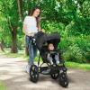 imageDelta Children Apollo Jogging Stroller  Shock Absorbing Frame with Large Canopy ampamp Recline  Car Seat Compatible Black