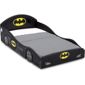 imageDC Comics Batman Batmobile Car Deluxe Toddler Bed with Attached GuardrailsToddler Bed
