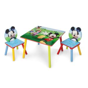 imageDelta Children  Disney Mickey Mouse Kids Table and Chair Set 3 Piece Set 2 Chairs Included  Ideal for Arts ampamp Crafts Snack Time Homework ampamp More PinkMickey Mouse