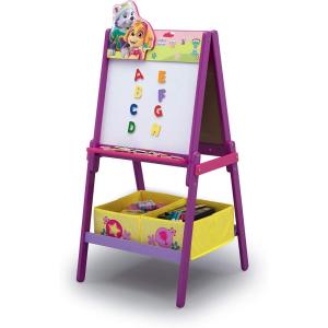 imageDelta Children Wooden DoubleSided Easel with Storage  Greenguard Gold Certified Disney Mickey MouseNick Jr PAW Patrol Skye and Everest