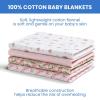 imageDelta Children 100 Cotton Flannel Baby Receiving Blankets for Girls and Boys  30x30 Inches Pack of 2 Pink FloralPink Floral