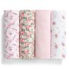 imageDelta Children 100 Cotton Flannel Baby Receiving Blankets for Girls and Boys  30x30 Inches Pack of 2 Pink FloralPink Floral