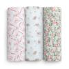 imageDelta Children 100 Cotton Flannel Baby Receiving Blankets for Girls and Boys  30x30 Inches Pack of 2 Pink FloralPink Floral