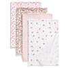 imageDelta Children 100 Cotton Flannel Baby Receiving Blankets for Girls and Boys  30x30 Inches Pack of 2 Pink FloralPink Floral