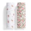 imageDelta Children 100 Cotton Flannel Baby Receiving Blankets for Girls and Boys  30x30 Inches Pack of 2 Pink FloralPink Floral