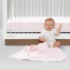imageDelta Children 100 Cotton Flannel Baby Receiving Blankets for Girls and Boys  30x30 Inches Pack of 2 Pink FloralPink Floral