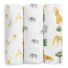 imageDelta Children 100 Cotton Flannel Baby Receiving Blankets for Girls and Boys  30x30 Inches Pack of 2 Pink FloralSafari Friends