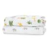 imageDelta Children 100 Cotton Flannel Baby Receiving Blankets for Girls and Boys  30x30 Inches Pack of 2 Pink FloralSafari Friends