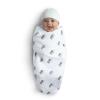imageDelta Children 100 Cotton Flannel Baby Receiving Blankets for Girls and Boys  30x30 Inches Pack of 2 Pink FloralSafari Friends