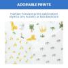 imageDelta Children 100 Cotton Flannel Baby Receiving Blankets for Girls and Boys  30x30 Inches Pack of 2 Pink FloralSafari Friends