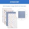 imageDelta Children 100 Cotton Flannel Baby Receiving Blankets for Girls and Boys  30x30 Inches Pack of 2 Pink FloralSpace Exploration