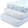 imageDelta Children 100 Organic Jersey Cotton Baby Receiving Blankets for Girls and Boys  30x40 Inches  GOTS Certified Pack of 2 Sea LifeBlue Botanicals