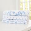 imageDelta Children 100 Organic Jersey Cotton Baby Receiving Blankets for Girls and Boys  30x40 Inches  GOTS Certified Pack of 2 Sea LifeBlue Botanicals