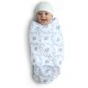 imageDelta Children 100 Organic Jersey Cotton Baby Receiving Blankets for Girls and Boys  30x40 Inches  GOTS Certified Pack of 2 Sea LifeBlue Botanicals