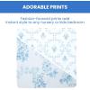 imageDelta Children 100 Organic Jersey Cotton Baby Receiving Blankets for Girls and Boys  30x40 Inches  GOTS Certified Pack of 2 Sea LifeBlue Botanicals