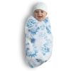 imageDelta Children 100 Organic Jersey Cotton Baby Receiving Blankets for Girls and Boys  30x40 Inches  GOTS Certified Pack of 2 Sea LifeBlue Botanicals
