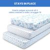 imageDelta Children 100 Organic Jersey Cotton Baby Receiving Blankets for Girls and Boys  30x40 Inches  GOTS Certified Pack of 2 Sea LifeBlue Botanicals