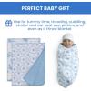 imageDelta Children 100 Organic Jersey Cotton Baby Receiving Blankets for Girls and Boys  30x40 Inches  GOTS Certified Pack of 2 Sea LifeBlue Botanicals