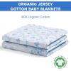 imageDelta Children 100 Organic Jersey Cotton Baby Receiving Blankets for Girls and Boys  30x40 Inches  GOTS Certified Pack of 2 Sea LifeBlue Botanicals