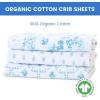 imageDelta Children 100 Organic Jersey Cotton Baby Receiving Blankets for Girls and Boys  30x40 Inches  GOTS Certified Pack of 2 Sea LifeBlue Botanicals