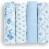 imageDelta Children 100 Organic Jersey Cotton Baby Receiving Blankets for Girls and Boys  30x40 Inches  GOTS Certified Pack of 2 Sea LifeBlue Botanicals