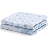 imageDelta Children 100 Organic Jersey Cotton Baby Receiving Blankets for Girls and Boys  30x40 Inches  GOTS Certified Pack of 2 Sea LifeBlue Botanicals