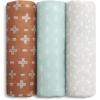 imageDelta Children 100 Organic Jersey Cotton Baby Receiving Blankets for Girls and Boys  30x40 Inches  GOTS Certified Pack of 2 Sea LifeNeutral Boho