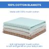 imageDelta Children 100 Organic Jersey Cotton Baby Receiving Blankets for Girls and Boys  30x40 Inches  GOTS Certified Pack of 2 Sea LifeNeutral Boho