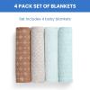 imageDelta Children 100 Organic Jersey Cotton Baby Receiving Blankets for Girls and Boys  30x40 Inches  GOTS Certified Pack of 2 Sea LifeNeutral Boho