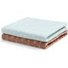 imageDelta Children 100 Organic Jersey Cotton Baby Receiving Blankets for Girls and Boys  30x40 Inches  GOTS Certified Pack of 2 Sea LifeNeutral Boho