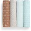 imageDelta Children 100 Organic Jersey Cotton Baby Receiving Blankets for Girls and Boys  30x40 Inches  GOTS Certified Pack of 2 Sea LifeNeutral Boho