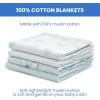imageDelta Children 100 Organic Jersey Cotton Baby Receiving Blankets for Girls and Boys  30x40 Inches  GOTS Certified Pack of 2 Sea LifeSea Life