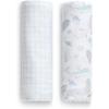 imageDelta Children 100 Organic Jersey Cotton Baby Receiving Blankets for Girls and Boys  30x40 Inches  GOTS Certified Pack of 2 Sea LifeSea Life