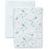 imageDelta Children 100 Organic Jersey Cotton Baby Receiving Blankets for Girls and Boys  30x40 Inches  GOTS Certified Pack of 2 Sea LifeSea Life