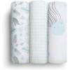 imageDelta Children 100 Organic Jersey Cotton Baby Receiving Blankets for Girls and Boys  30x40 Inches  GOTS Certified Pack of 2 Sea LifeSea Life