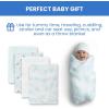 imageDelta Children 100 Organic Jersey Cotton Baby Receiving Blankets for Girls and Boys  30x40 Inches  GOTS Certified Pack of 2 Sea LifeSea Life