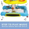 imageDelta Children 4in1 Discover ampamp Play Musical Walker  Features 360 Degree Swivel Seat Rocker and Walker Mode SteptoPlay Music MachineWashable Seat BlueGreenBlueGreen