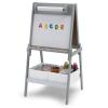 imageDelta Children Chelsea DoubleSided Storage Easel with Paper Roll and Magnets Ideal for Arts ampamp Crafts Drawing Homeschooling and More  Greenguard Gold Certified Light GreyWhite