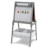 imageDelta Children Chelsea DoubleSided Storage Easel with Paper Roll and Magnets Ideal for Arts ampamp Crafts Drawing Homeschooling and More  Greenguard Gold Certified Light GreyWhite