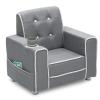 imageDelta Children Chelsea Kids Upholstered Chair with Cup Holder Soft GreyGrey