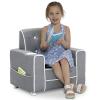 imageDelta Children Chelsea Kids Upholstered Chair with Cup Holder Soft GreyGrey
