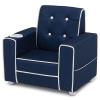 imageDelta Children Chelsea Kids Upholstered Chair with Cup Holder Soft GreyNavy
