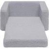 imageDelta Children Cozee FlipOut Sherpa 2in1 Convertible Chair to Lounger for Kids PinkGrey
