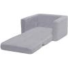 imageDelta Children Cozee FlipOut Sherpa 2in1 Convertible Chair to Lounger for Kids PinkGrey