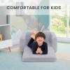 imageDelta Children Cozee FlipOut Sherpa 2in1 Convertible Chair to Lounger for Kids PinkGrey
