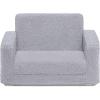 imageDelta Children Cozee FlipOut Sherpa 2in1 Convertible Chair to Lounger for Kids PinkGrey