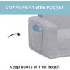 imageDelta Children Cozee FlipOut Sherpa 2in1 Convertible Chair to Lounger for Kids PinkGrey